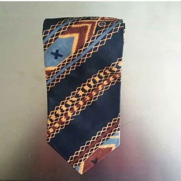 Black and Orange Striped Tie - Picture 2 of 5